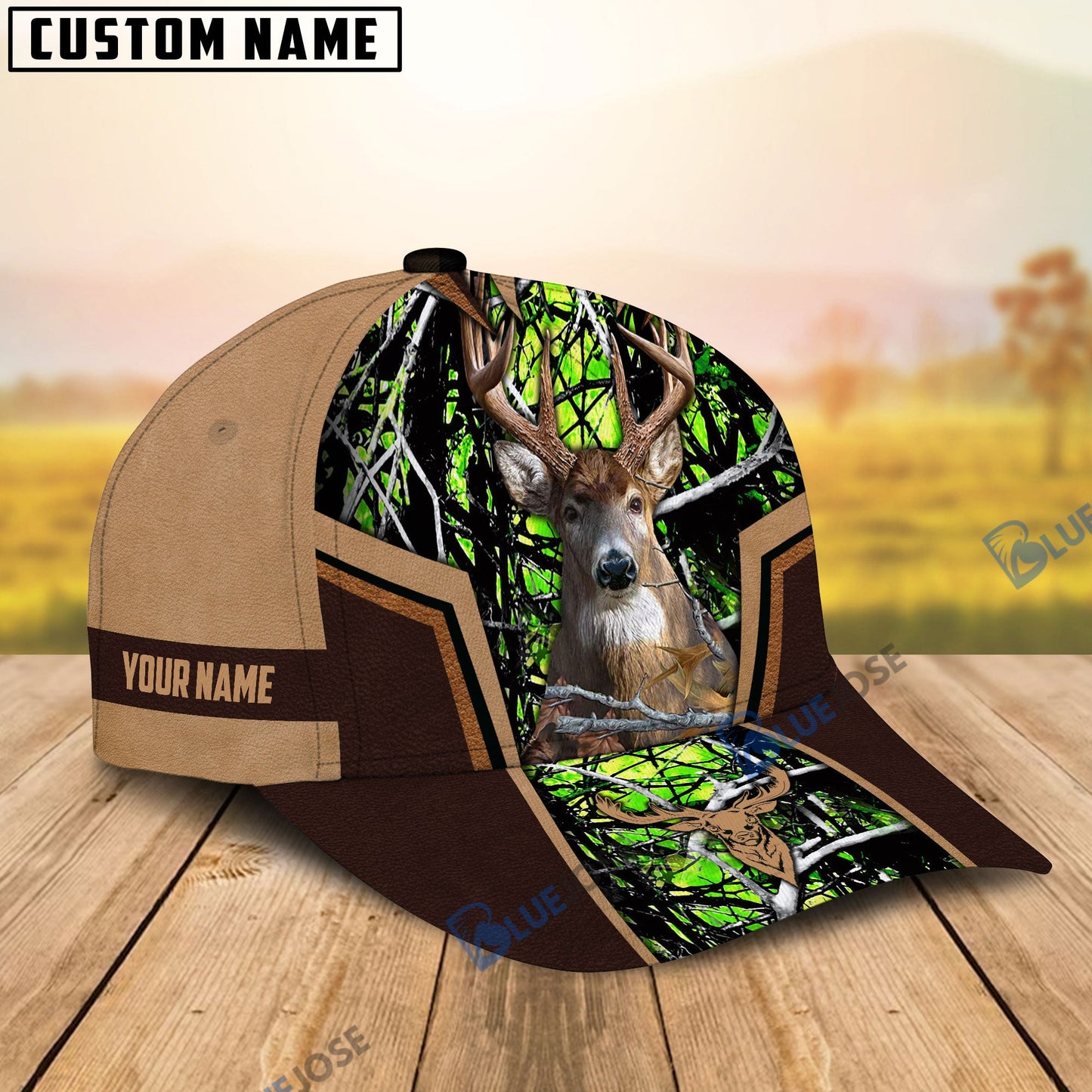 frenzidea Deer Hunting Premium Personalized Name Cap