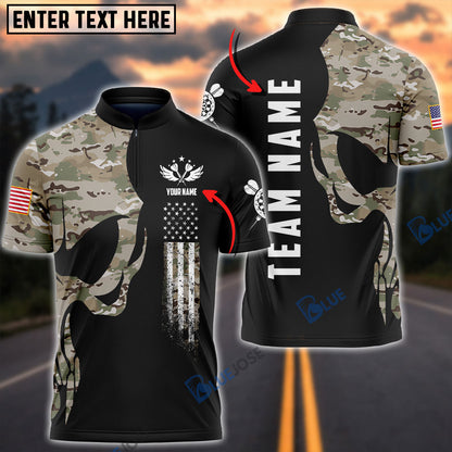 Frenzidea Darts Skull Army Flag Custom Polo Shirts