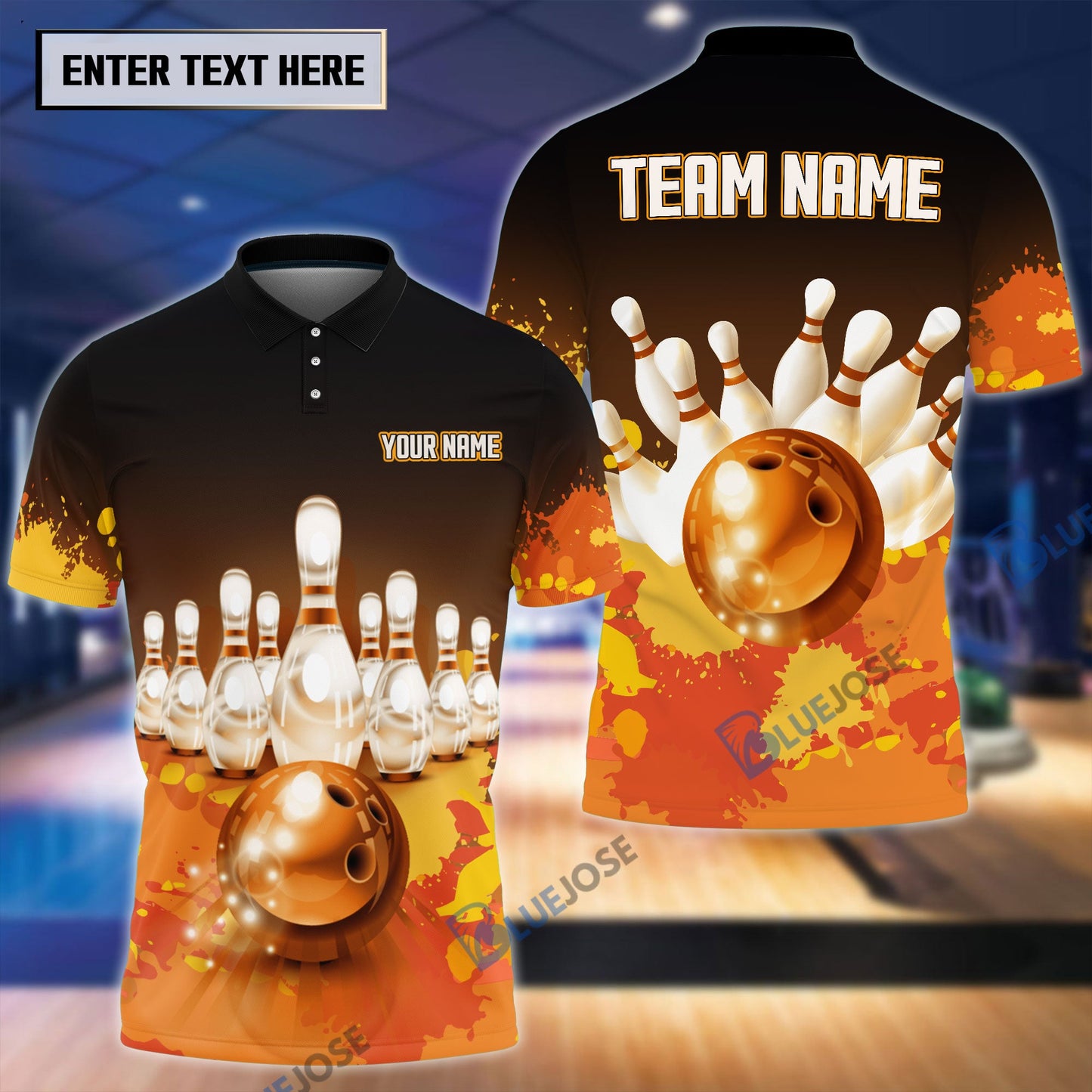 Frenzidea Paint Pattern Bowling And Pins Break Multicolor Customized Name 3D Shirt