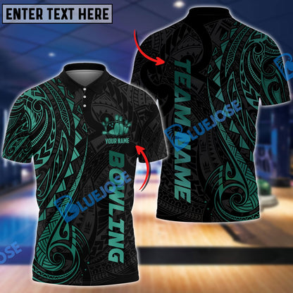 frenzidea Bowling And Pins Maori Customized Name 3D Shirt (4 Colors)