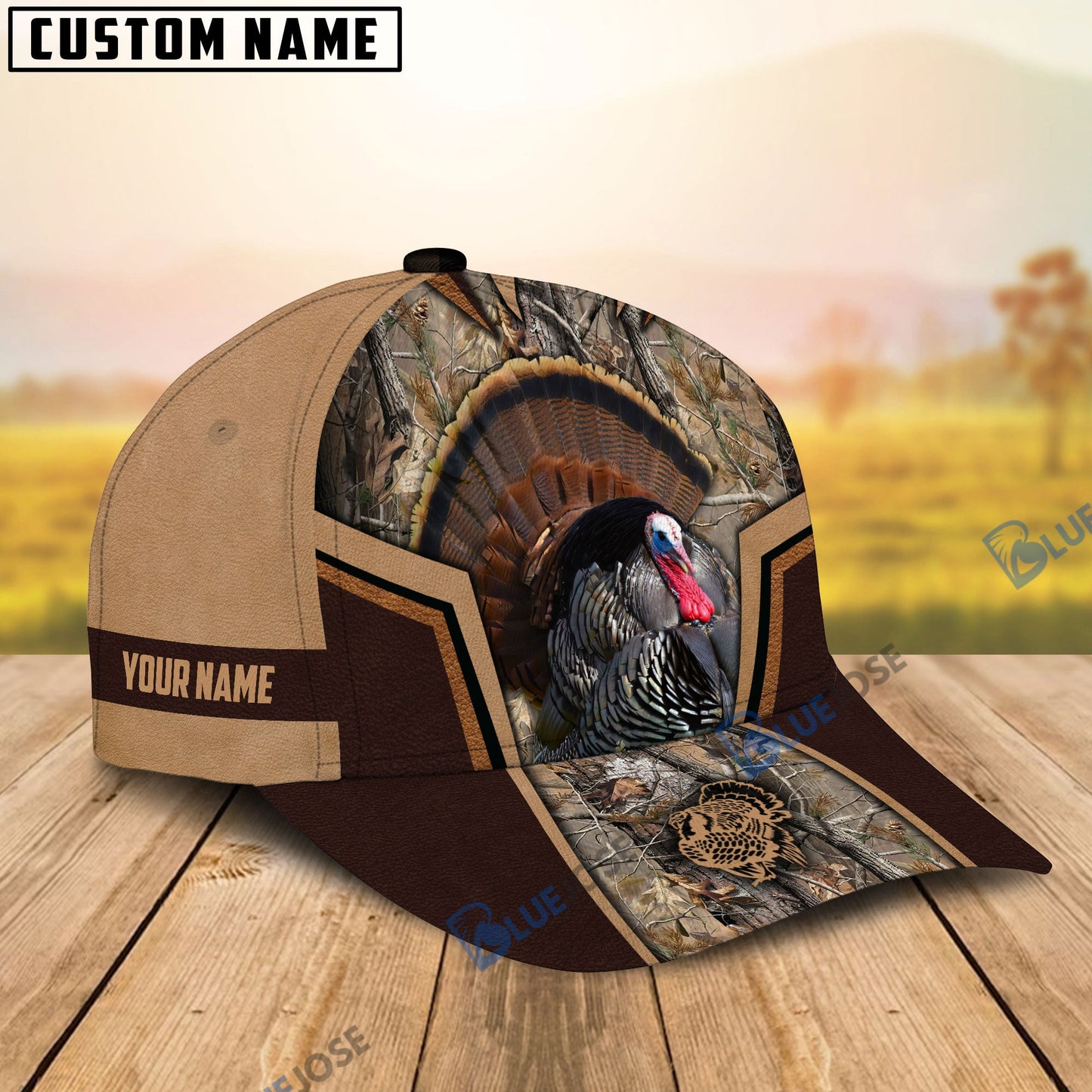frenzidea Turkey Hunting Premium Personalized Name Cap