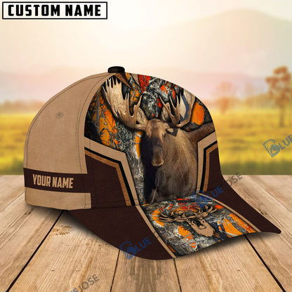 frenzidea Moose Hunting Premium Personalized Name Cap