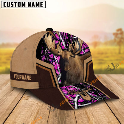 frenzidea Moose Hunting Premium Personalized Name Cap