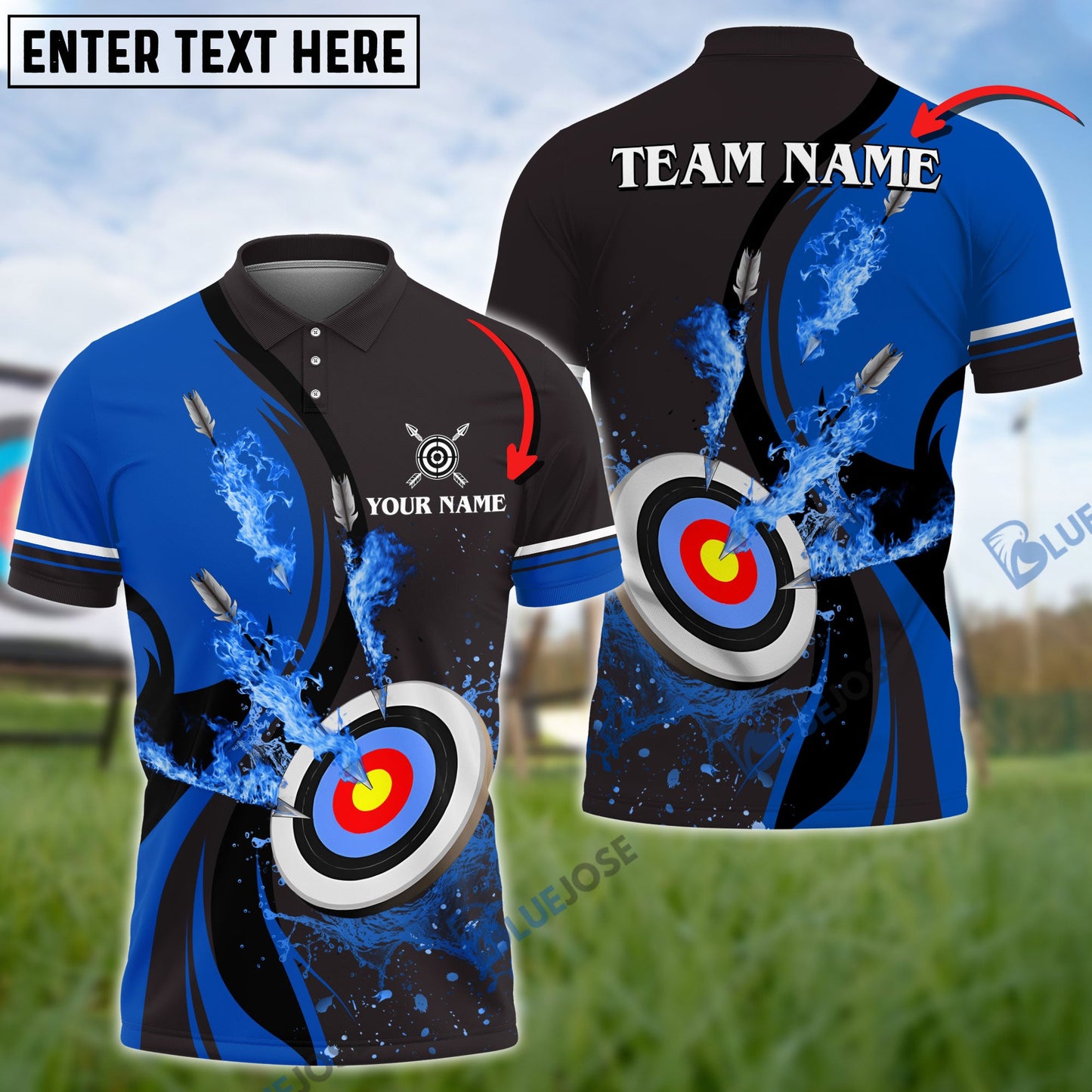 Frenzidea Archery Water Flow Customized Name 3D Shirt (5 Colors)