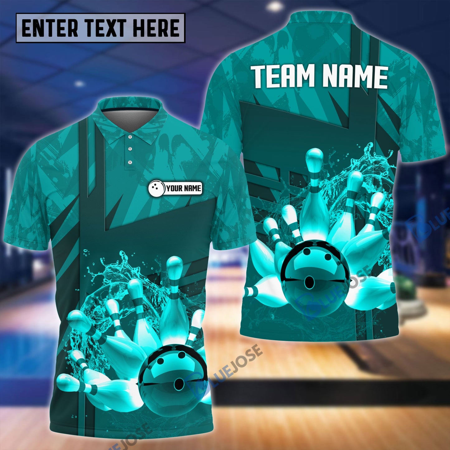 Frenzidea Bowling Broken Pins Break Multicolor Customized Name 3D Shirt