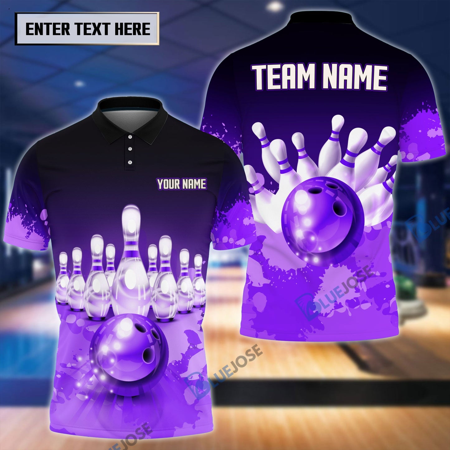 Frenzidea Paint Pattern Bowling And Pins Break Multicolor Customized Name 3D Shirt