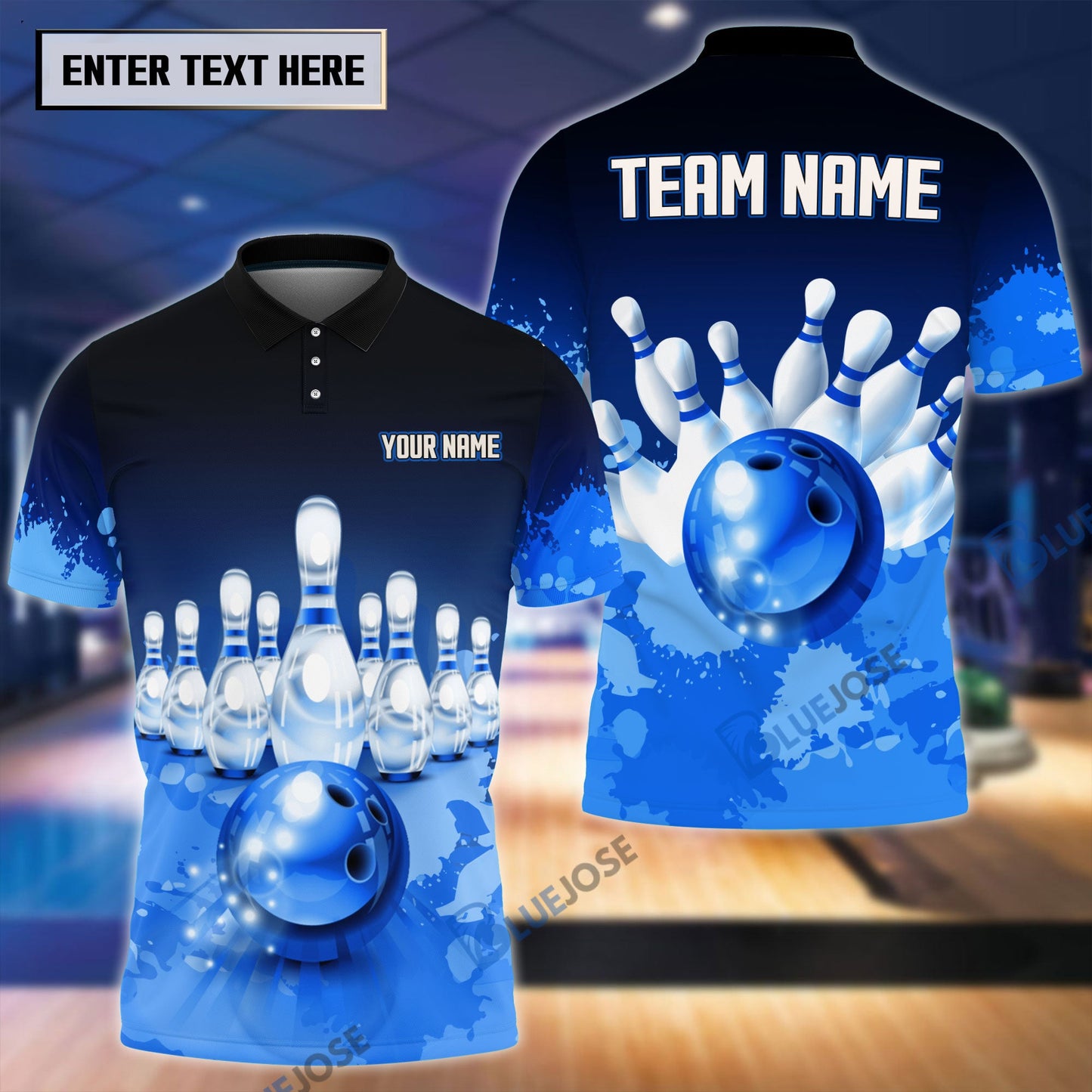 Frenzidea Paint Pattern Bowling And Pins Break Multicolor Customized Name 3D Shirt