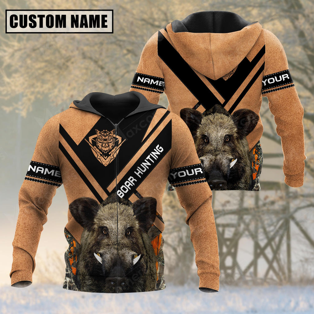 frenzidea Customized Name Premium Unique Cracked Boar Hunting 3D Shirt