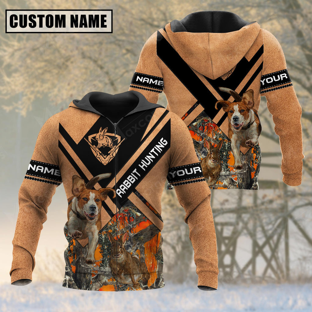 frenzidea Customized Name Premium Unique Cracked Rabbit Hunting 3D Shirt