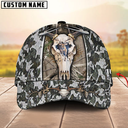 Frenzidea Personalized Deer Skull Hunting Camo Classic Cap