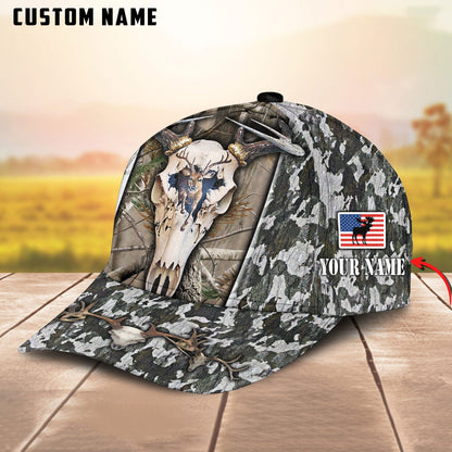 Frenzidea Personalized Deer Skull Hunting Camo Classic Cap