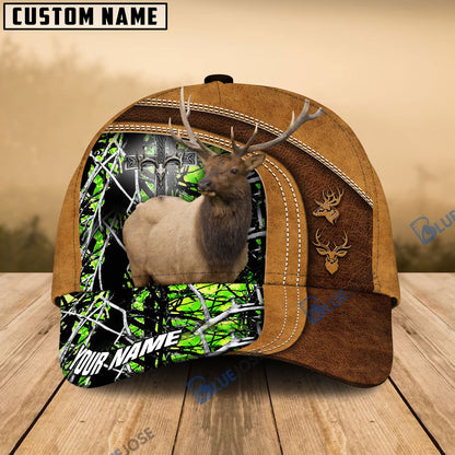 frenzidea Cross America Hunting Elk Leather Pattern Multicolor Personalized Cap (5 Colors)