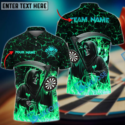 Frenzidea Darts Hell Reaper Personalized Name, Team Name 3D Shirt (4 Colors)