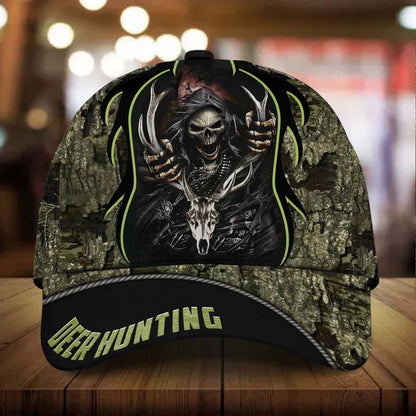 Frenzidea Cool Skull Deer Hunting Personalized Cap