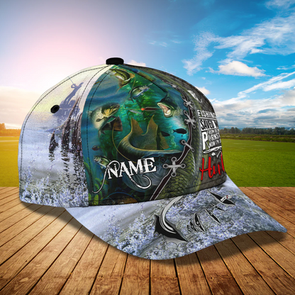 Frenzidea Personalized Bass Fishing Saved Me Classic Cap