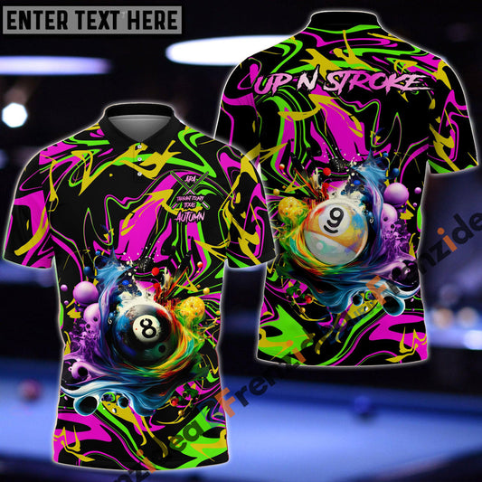 Frenzidea Billiards Graffiti Up N Stroke Team Personalized Name 3D Shirt