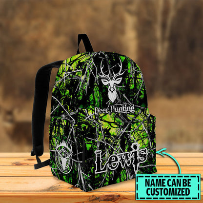 Frenzidea Deer Hunting Full Camo Name Personalized Backpack