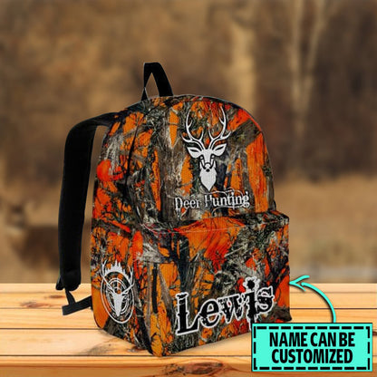 Frenzidea Deer Hunting Full Camo Name Personalized Backpack