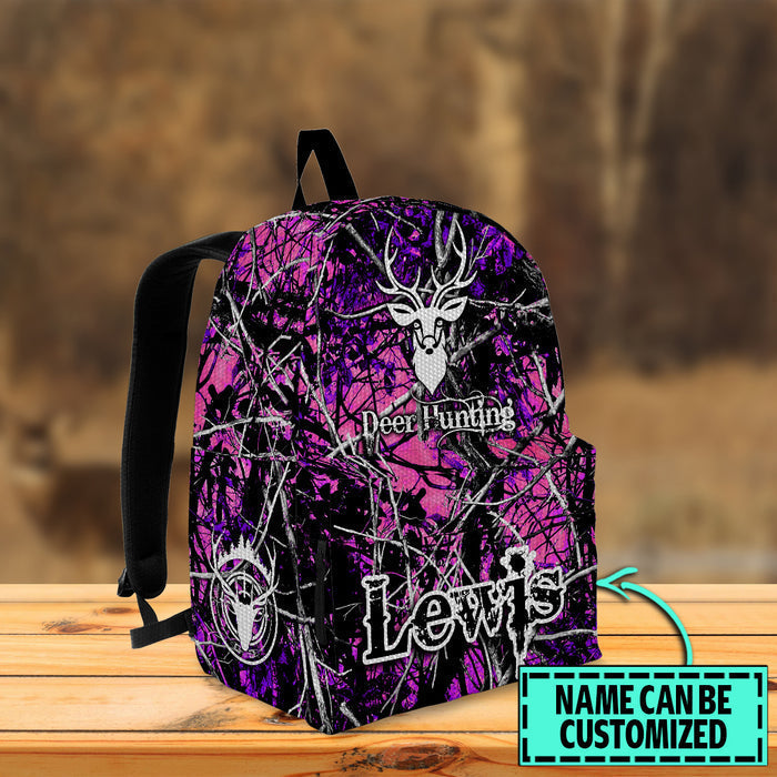 Frenzidea Deer Hunting Full Camo Name Personalized Backpack