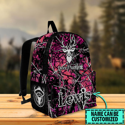 Frenzidea Deer Hunting Camo Name Personalized Backpack