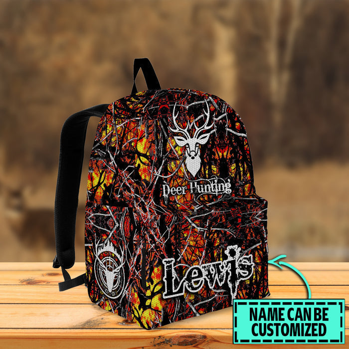 Frenzidea Deer Hunting Full Camo Name Personalized Backpack