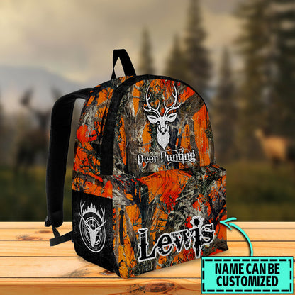 Frenzidea Deer Hunting Camo Name Personalized Backpack