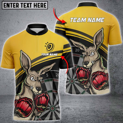 Frenzidea Darts Kangaroo Personalized Name, Team Name 3D Shirt