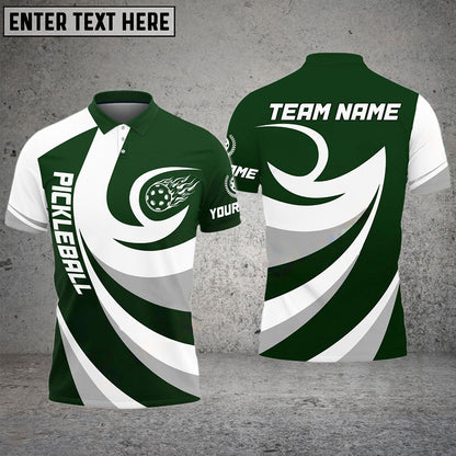 Frenzidea Pickleball Fire Wing Pattern Personalized Name, Team Name Unisex Shirt (4 Colors)