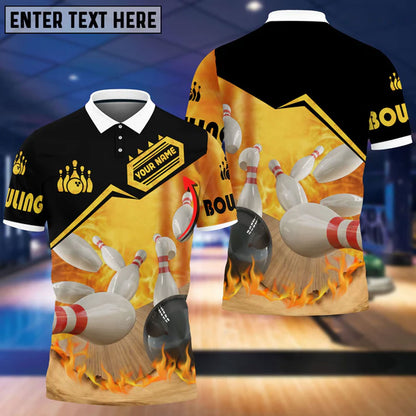 Frenzideas Custom Bowling Personalized Name 3D Shirt