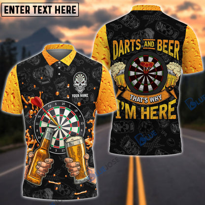 Frenzidea Darts & Beer Personalized Name 3D Shirt