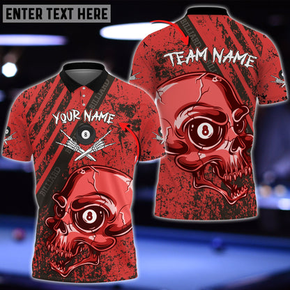 Frenzidea Billiards Ball Skull Personalized 3D Shirt