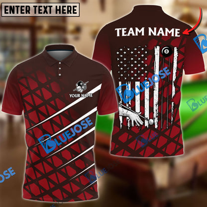 Frenzidea Billiards Ball 8 To The New America Personalized Name, Team Name Unisex Shirt ( 4 Colors )