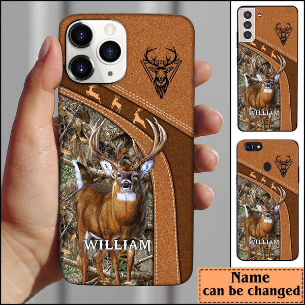 Frenzidea Leather Pattern Personalized White-Tailed Phone Case