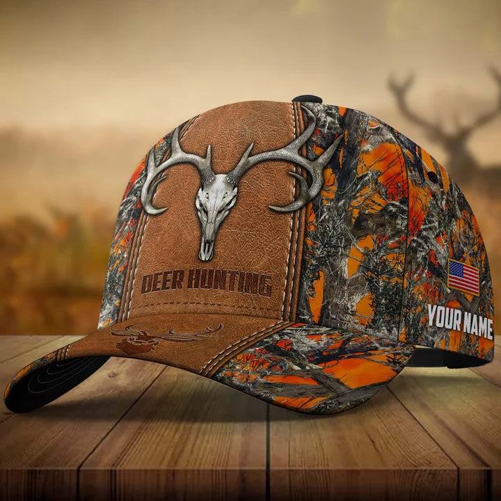 Frenzidea Premium Skull Deer Hunting Multicolor Personalized Cap