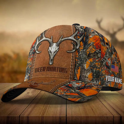 Frenzidea Premium Skull Deer Hunting Multicolor Personalized Cap