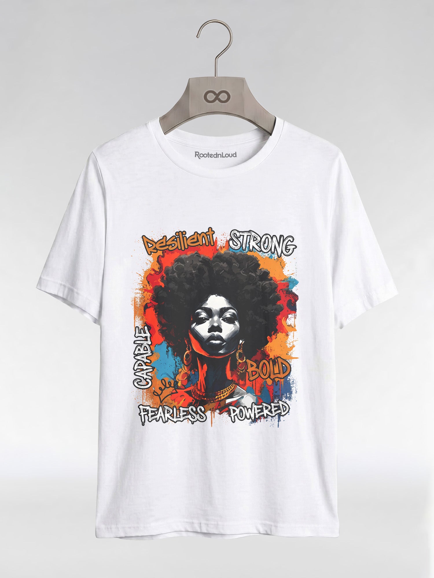 Fearless & Resilient: Urban Black Queen Graphic T-Shirt - RootednLoud