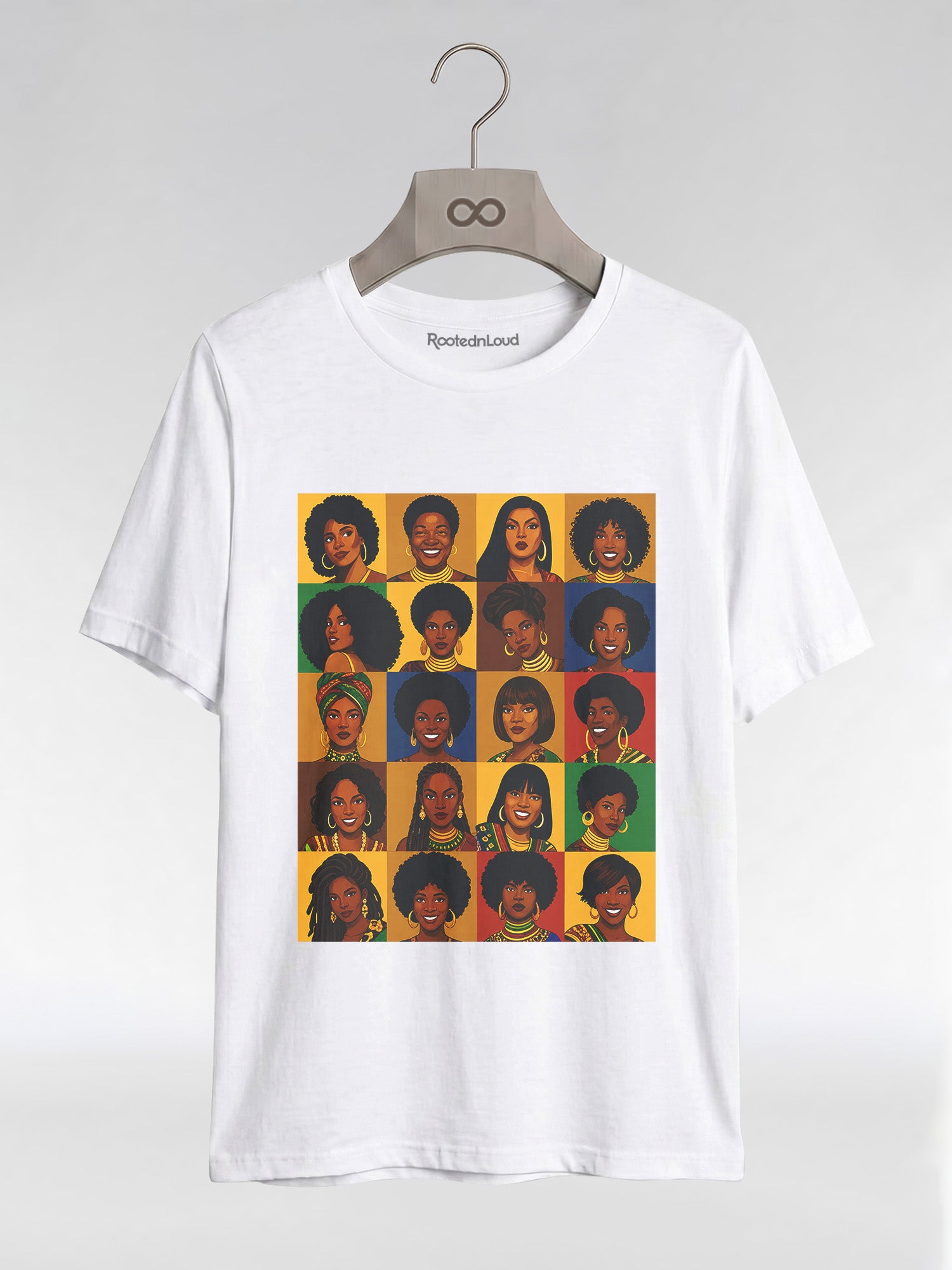 Black Queen Collage: A Tribute to Diverse Beauty Graphic T-Shirt - RootednLoud