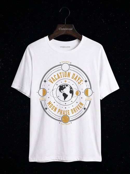 Vacation Days: Moon Phase Driven astronomy t-shirt | Umbra Void