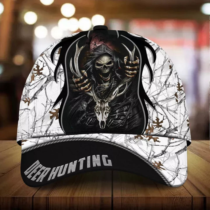 Frenzidea Cool Skull Deer Hunting Personalized Cap