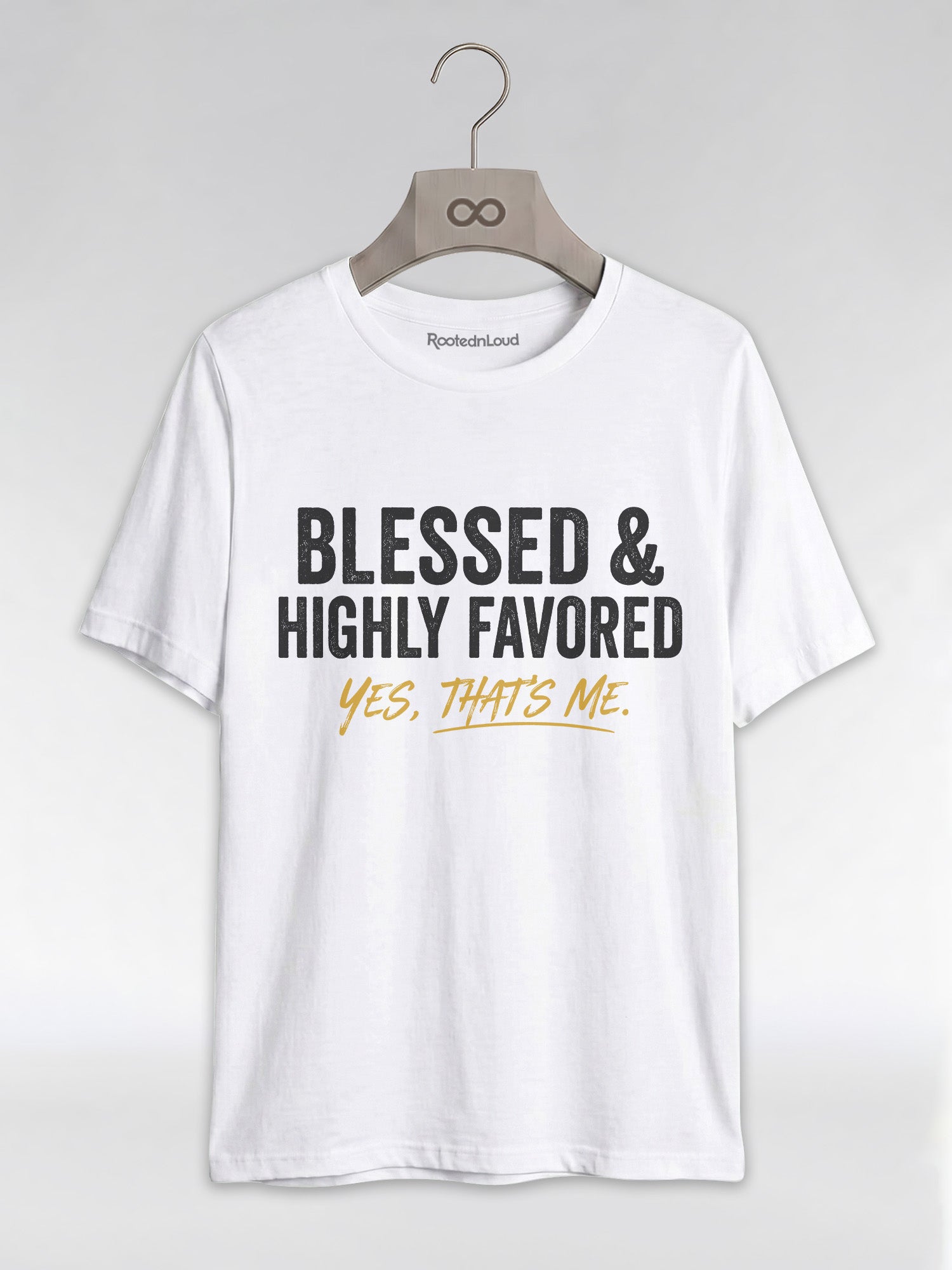 Blessed & Highly Favored: Christian Black Excellence Graphic T-Shirt - RootednLoud