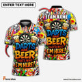 Frenzidea Darts And Beer That's Why I'm Here 2 Personalized Name, Team Name Shirt