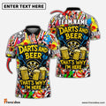 Frenzidea Darts And Beer That's Why I'm Here 3 Personalized Name, Team Name Shirt