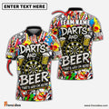 Frenzidea Darts And Beer That's Why I'm Here Personalized Name, Team Name Shirt